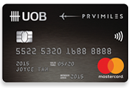UOB PRVI Miles World MasterCard Card